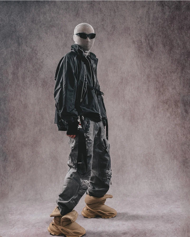 Post-Apocalyptic Vintage Dual Layers Multi-Pocket Jacket
