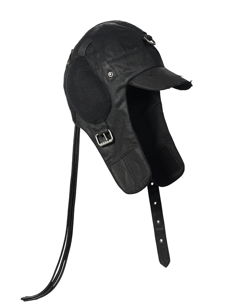 Wasteland Waxed Cotton Aviator Trapper Hat