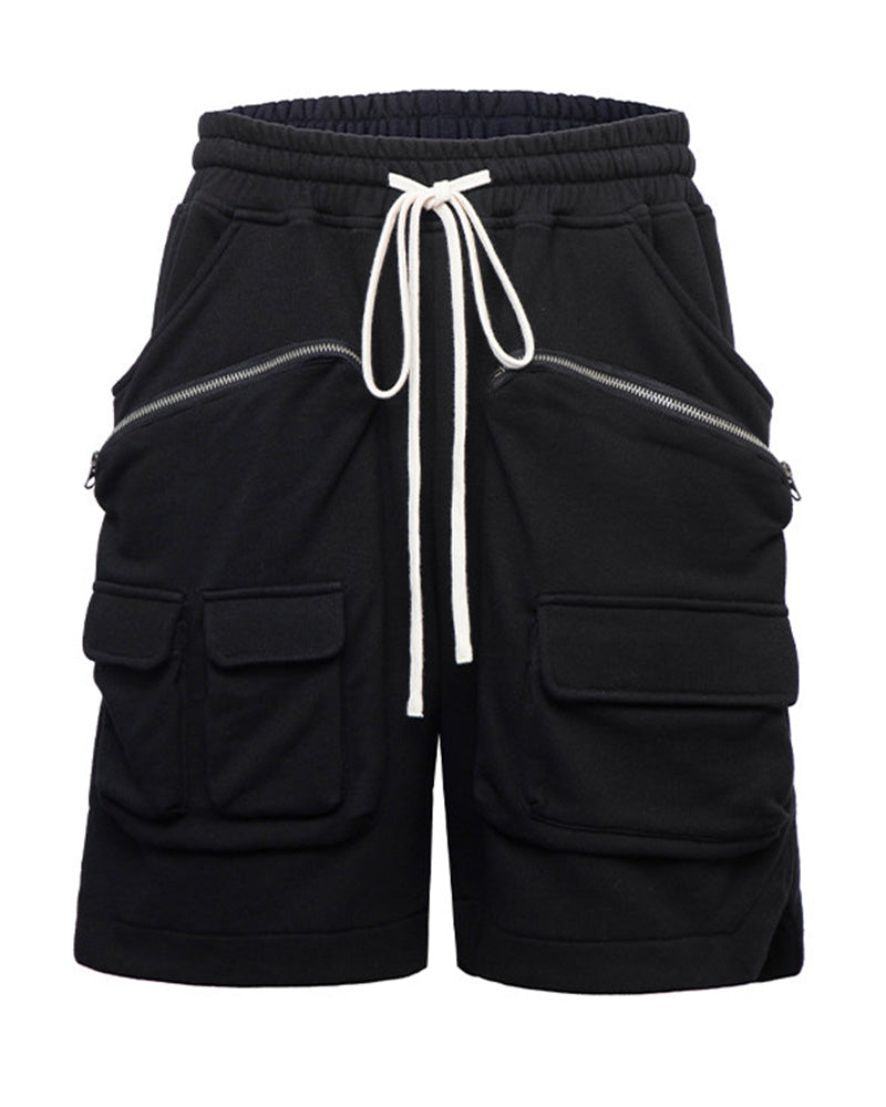 Utility Zip-Pocket Cargo Shorts