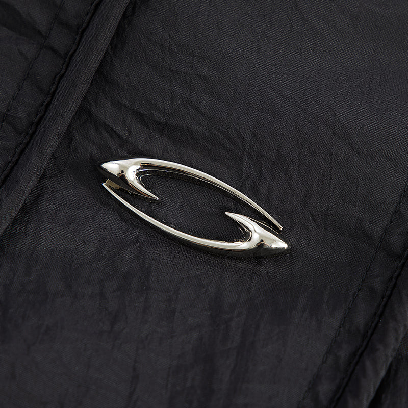 Structured Panel Stand-Collar Puffer