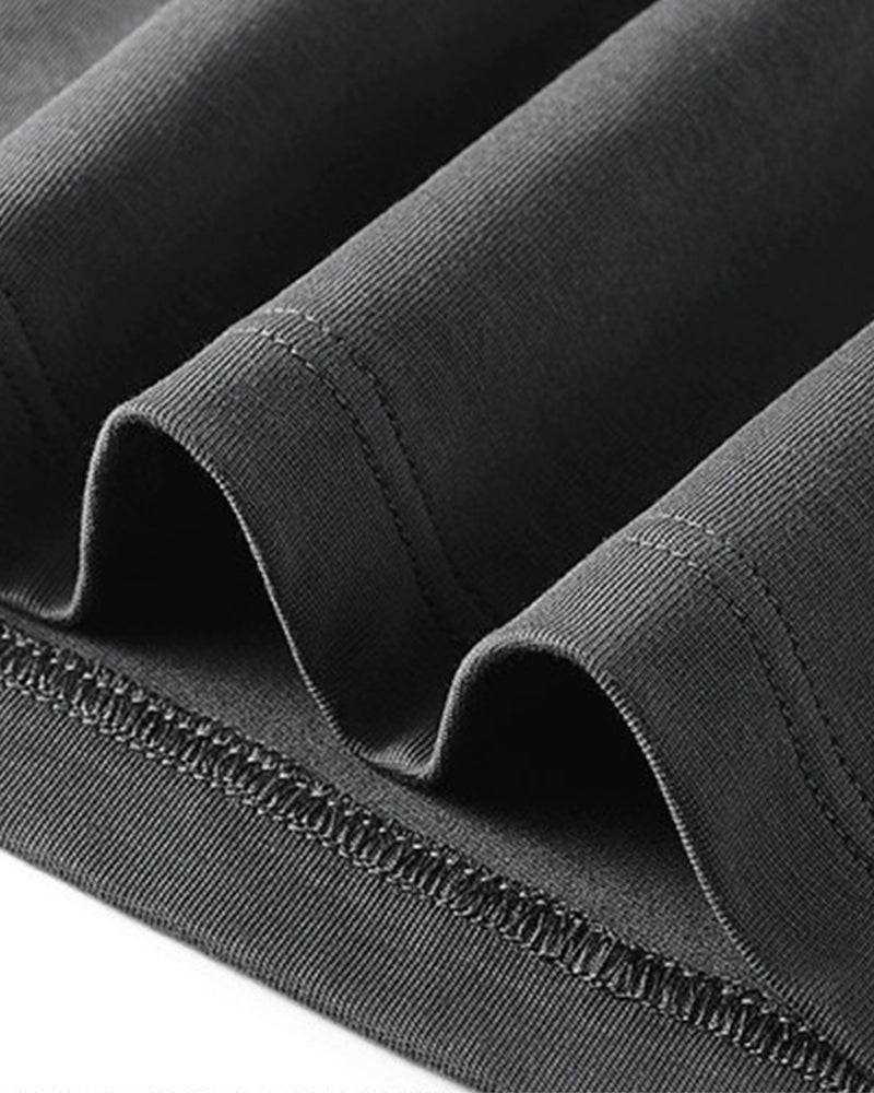 Techwear Panel Color-Block Short Sleeve T-Shirt
