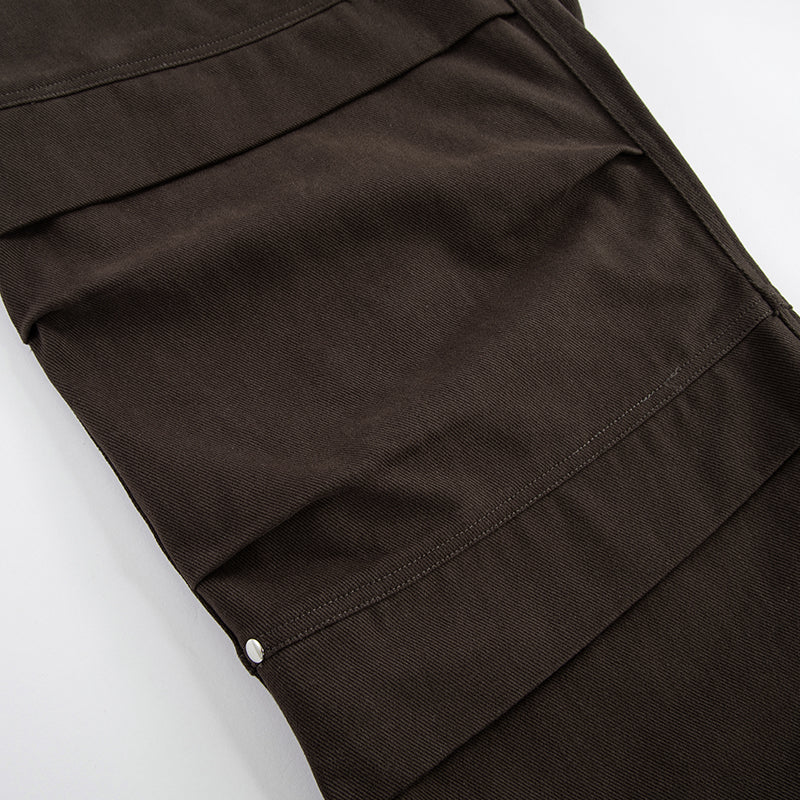 Destructured Pleated-knee Cargo Pants