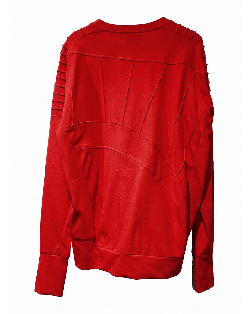 Wasteland Asymmetric Pleated Batwing‑Sleeve T‑shirt