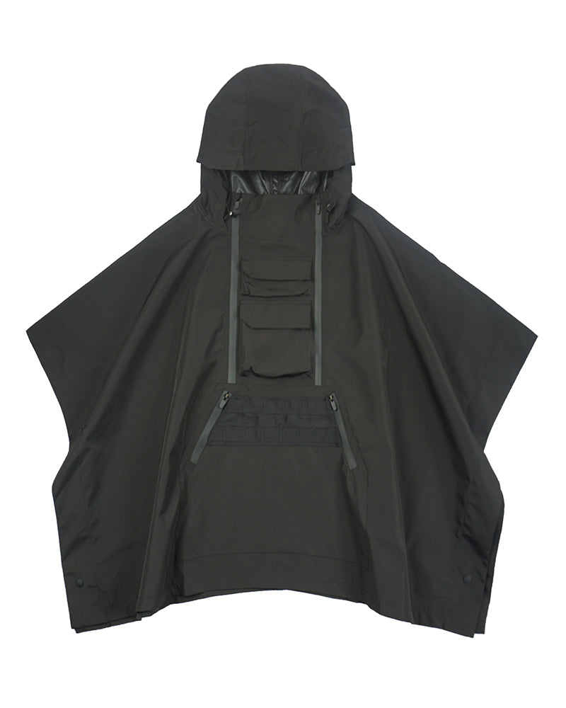 Three-Layer Waterproof Techwear Poncho Jacket