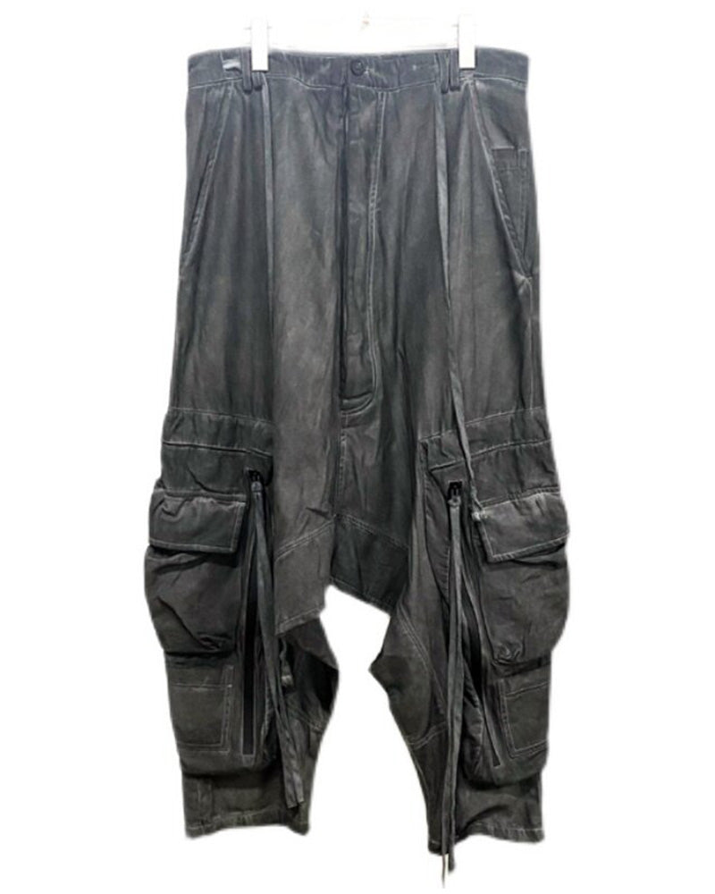 Wasteland Drop-Crotch Multi-Pocket Harem Pants