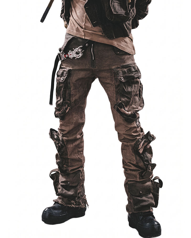 Post‑Apocalyptic Distressed Cargo Pants