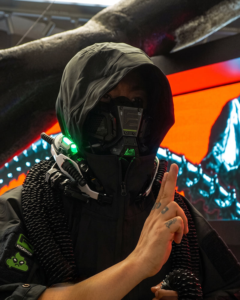 Cyberpunk Tech Half Face Mask