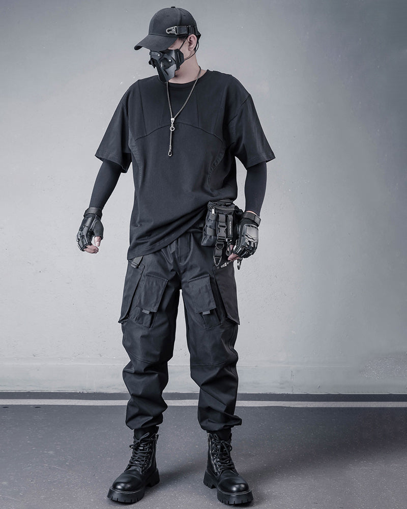 Streetwear Loose Black Techwear Cargo Pants