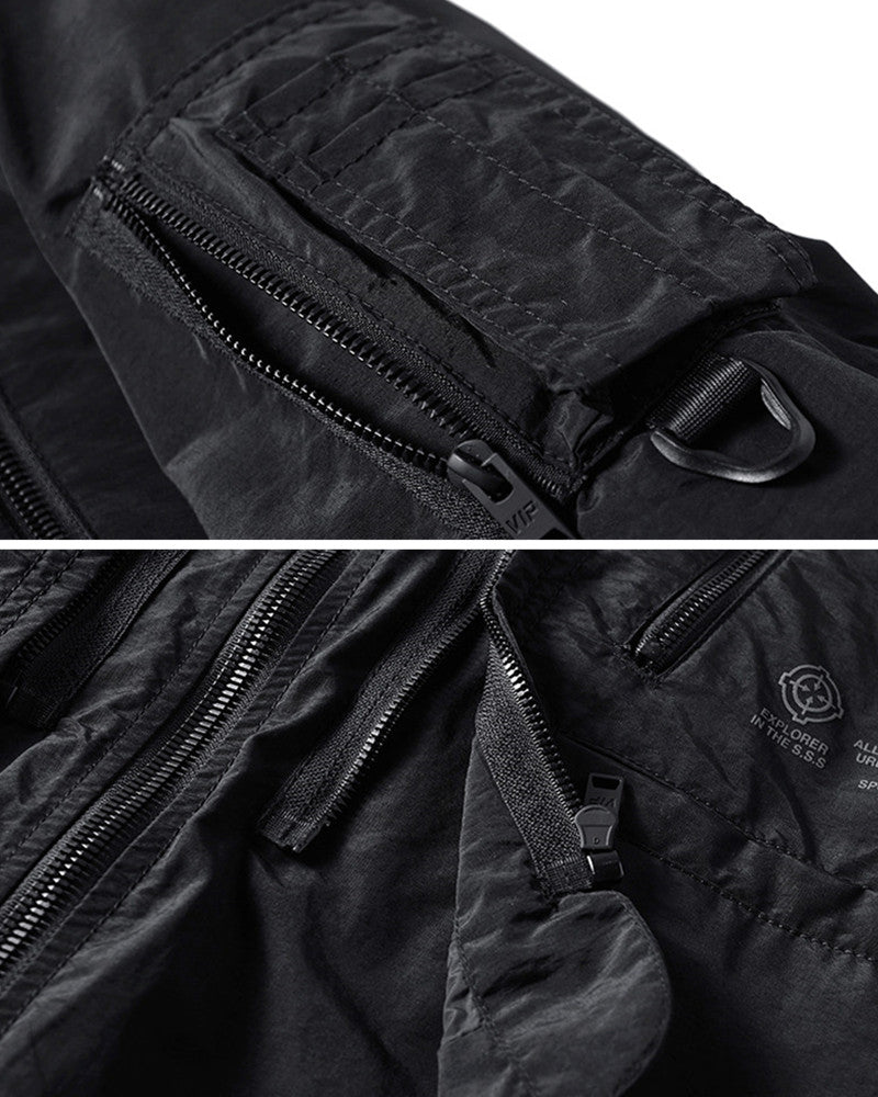 Functional Mock Layer Design Bomber Jacket