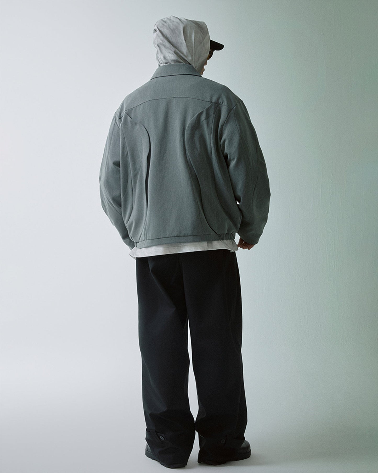Deconstructed Layered Zip-Up Jacket