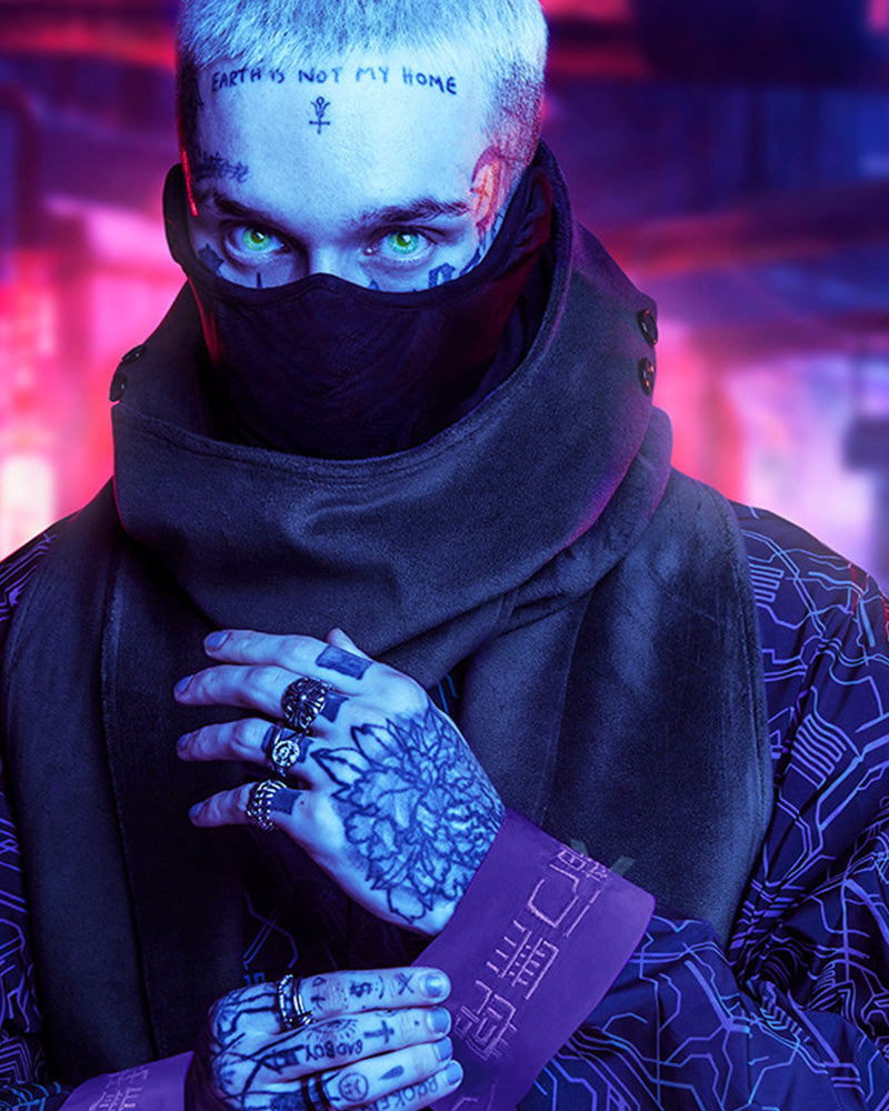 Cyberpunk Assassin Ninja Scarf And Mask