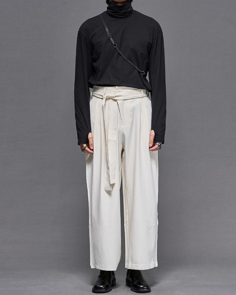Modern Japanese Wide Leg Straight Cut Hakama Pants