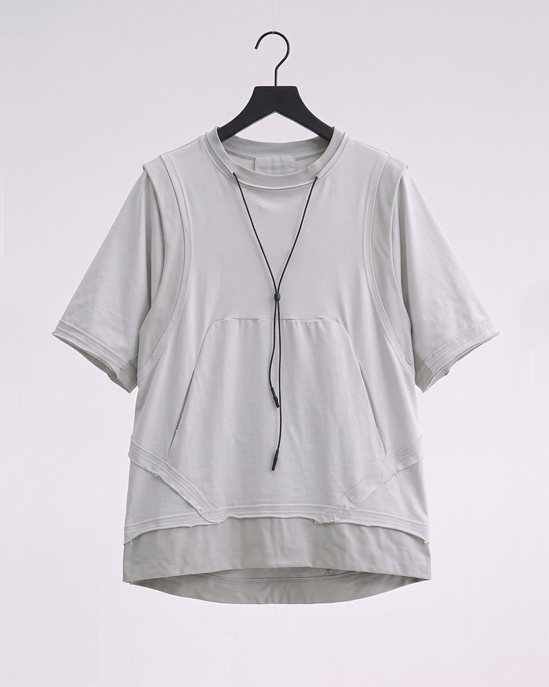 Post-Apocalyptic Dirty Dye Transformable Sleeve T-Shirt