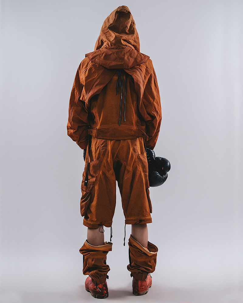 Post-Apocalyptic Tactical Dirty Wash Hooded Cape