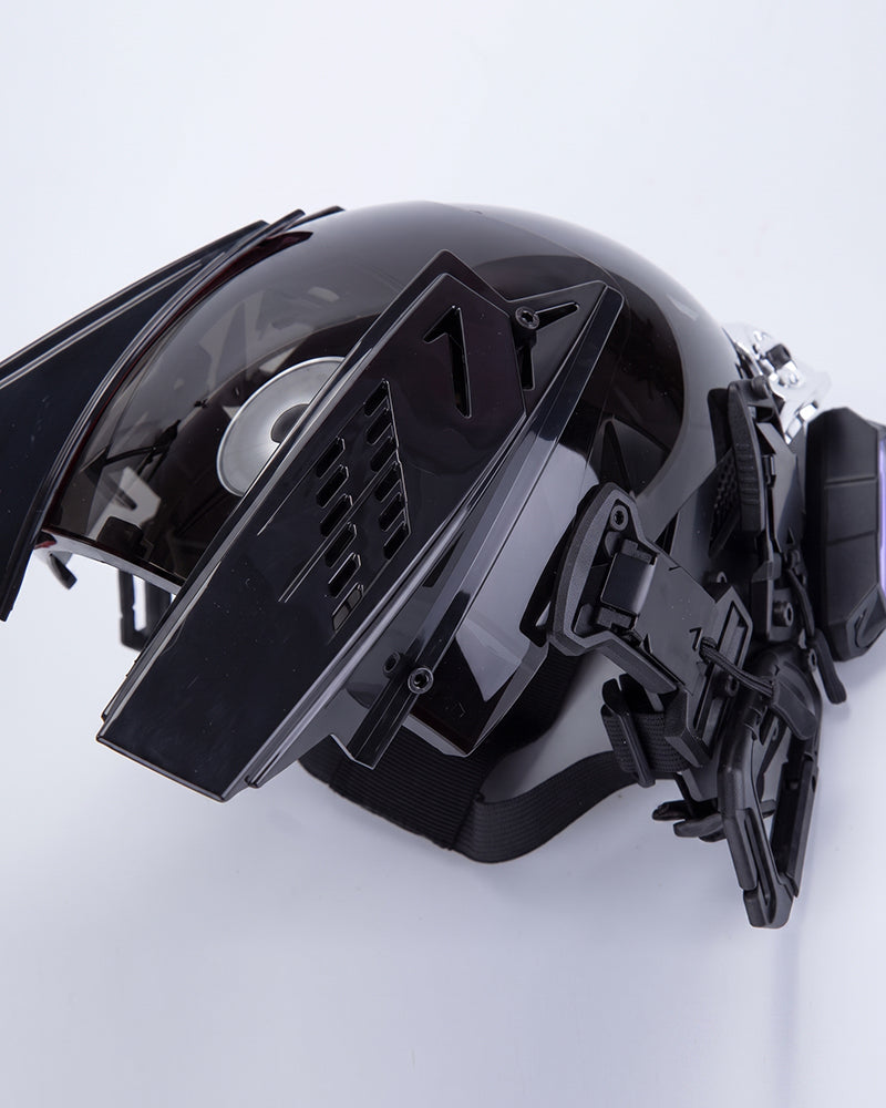 Rhythm Cyberpunk Helmet Mask ( Customizable Text And Image Available)