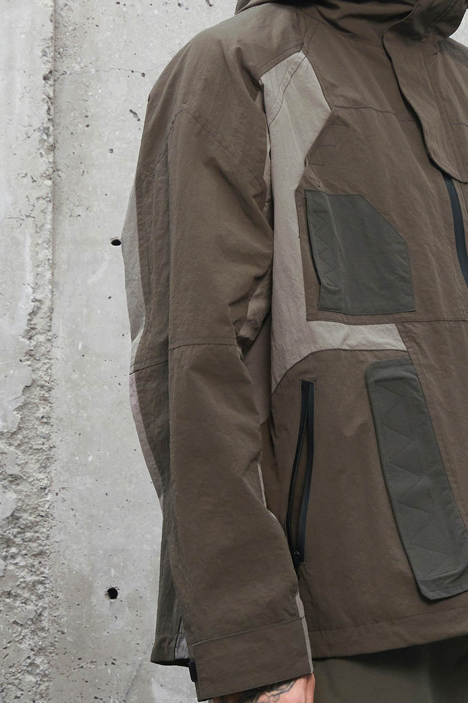 Deconstructed Waterproof Windbreaker
