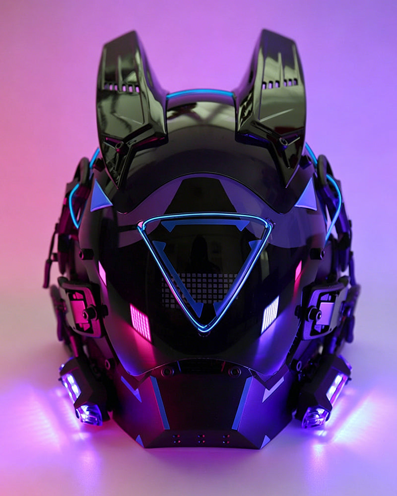 Cyberpunk Led Helmet Mask