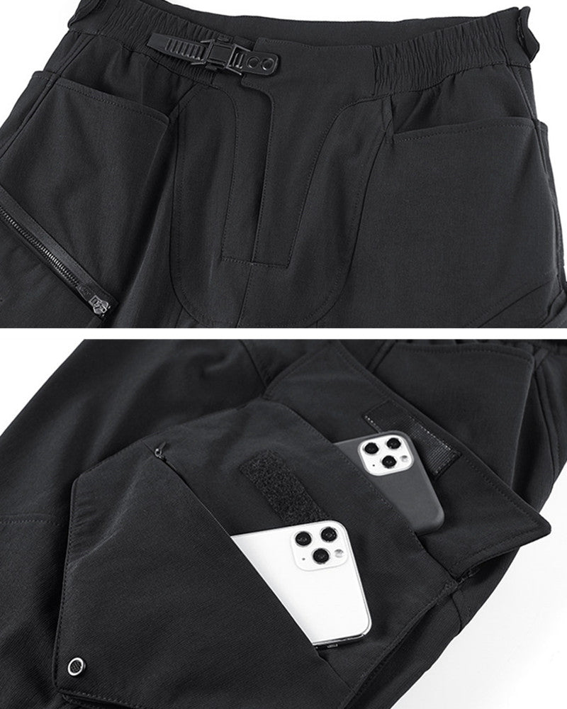 Multi-Pocket Spliced Tactical Casual Pants