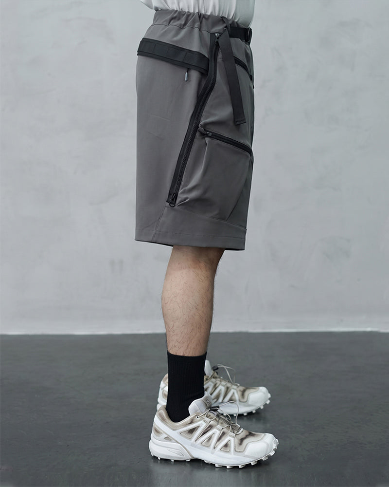 Multi-Pocket Water-Repellent Techwear Cargo Shorts