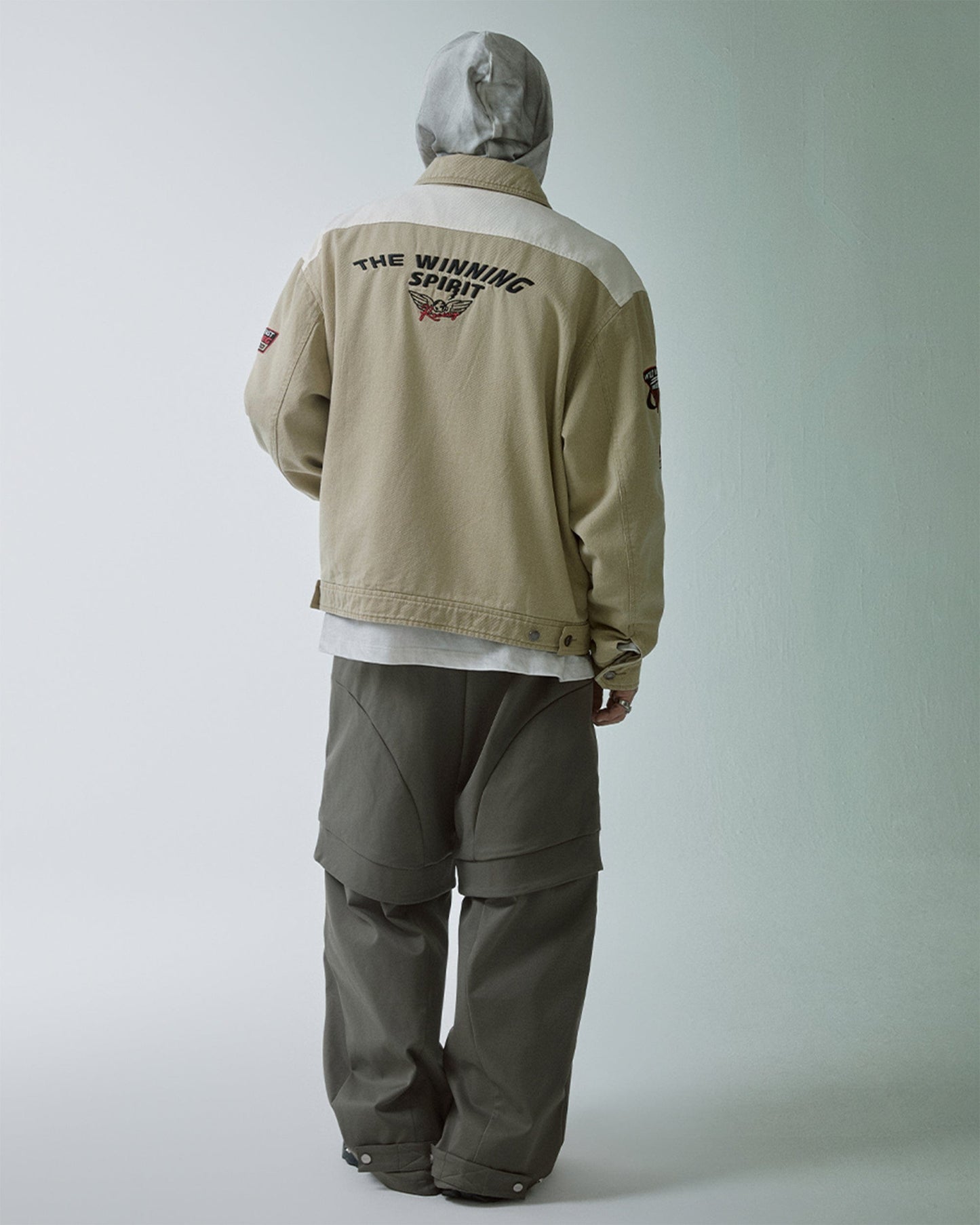 Modern Deconstructed Double-Knee Rivet Pants