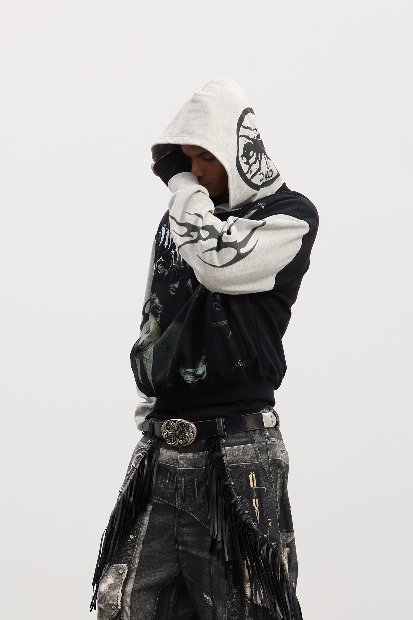 Rockstar Full-Print Contrast Hoodie