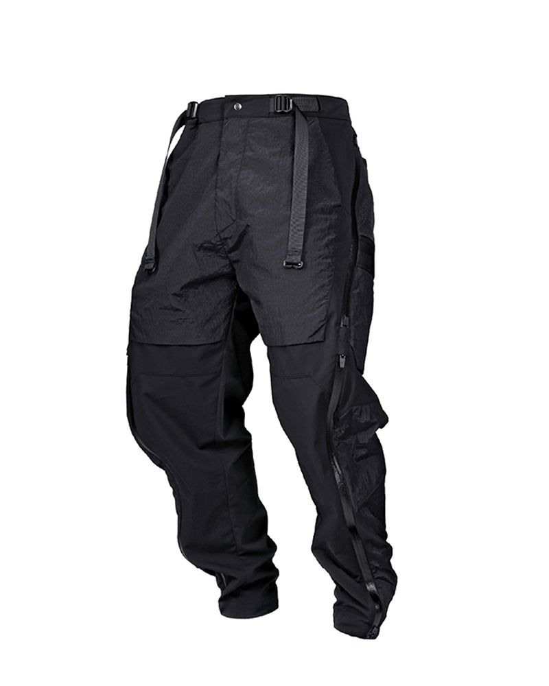 Dual-Mode Zippered Layered-Pocket Water-Repellent Techwear Pants