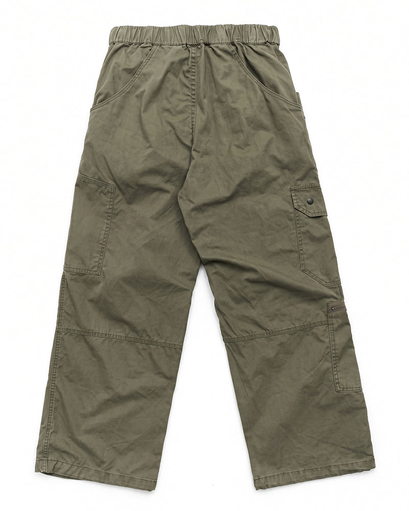 Distressed Zippered Patchwork Cargo Pants