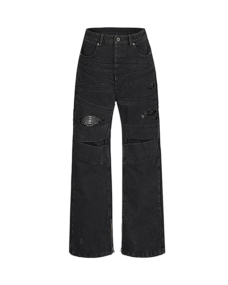 Serpent Skin Distressed Jeans