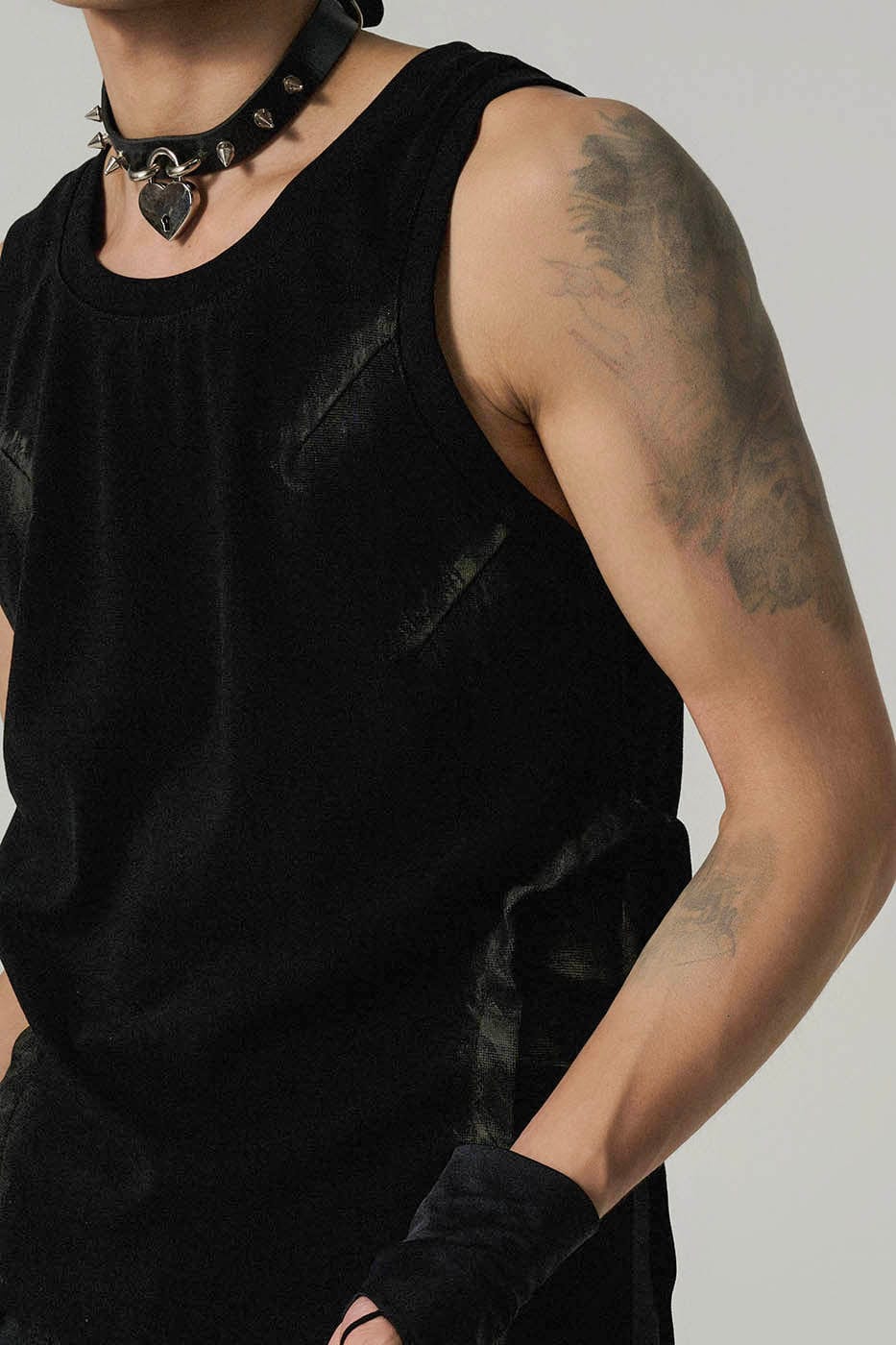 Distressed Asymmetrical Tank Top