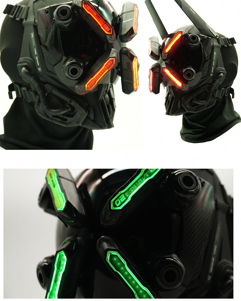 Future Envoy LED Cyberpunk Helmet Mask