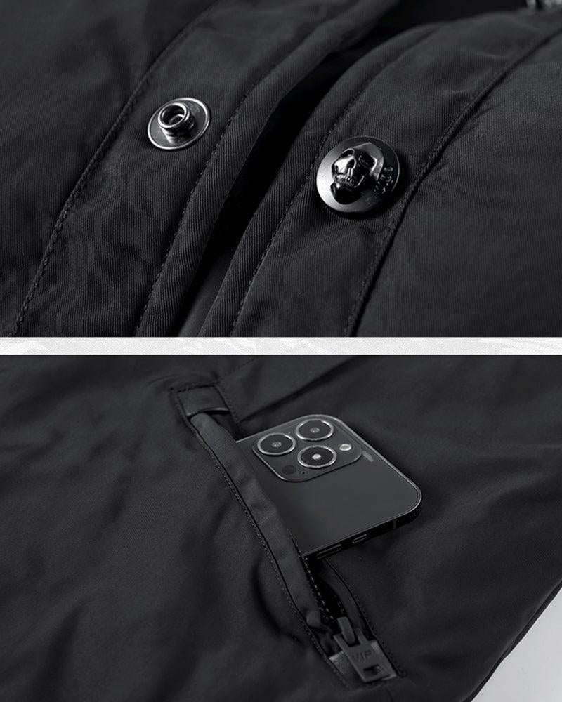 Tactical Skull Embroidered Bomber Jacket