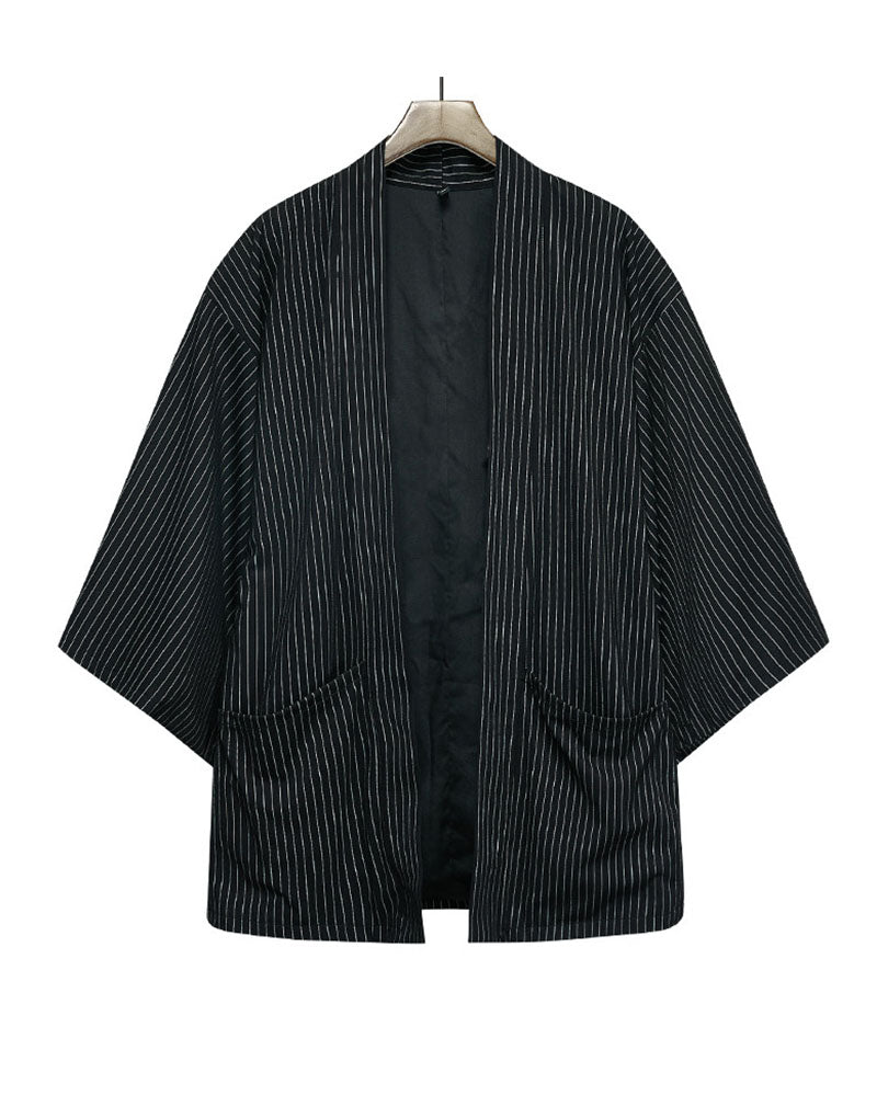 Modern Japanese Pinstripe Kimono Jacket