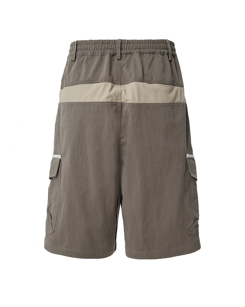 Tonal Panel Cargo Shorts
