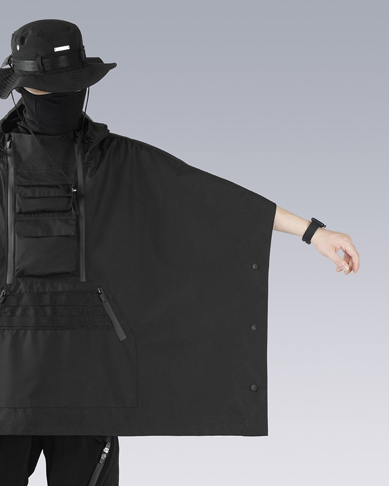 Three-Layer Waterproof Techwear Poncho Jacket