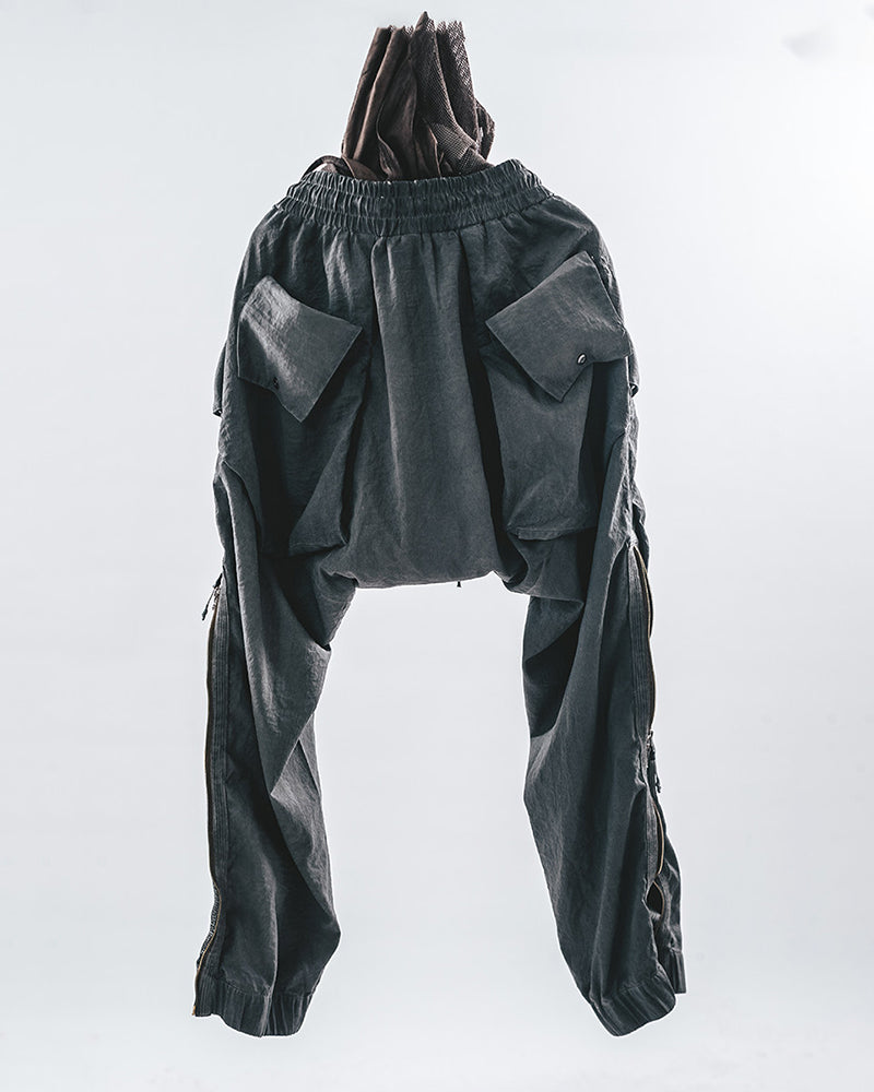 Void-Drifter Extreme Wide-Leg Parachute Pants