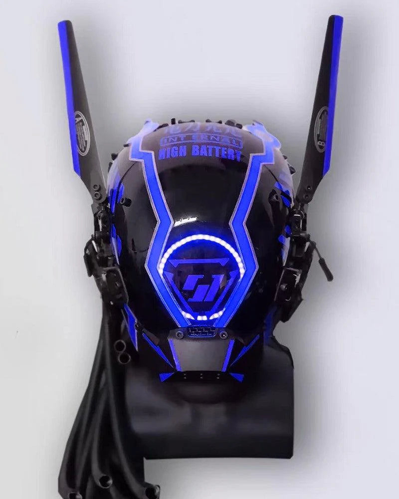 Samurai Dreadlocks LED Cyberpunk Helmet Mask