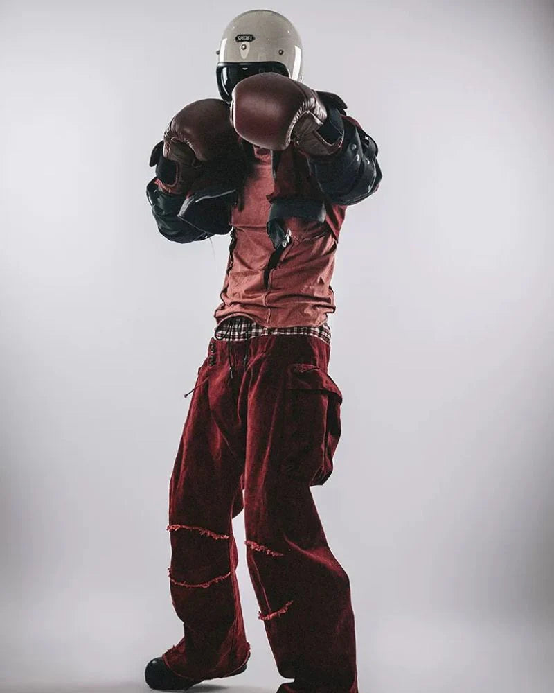 Post-Apocalyptic Wear Angora Red Boxing Jacket