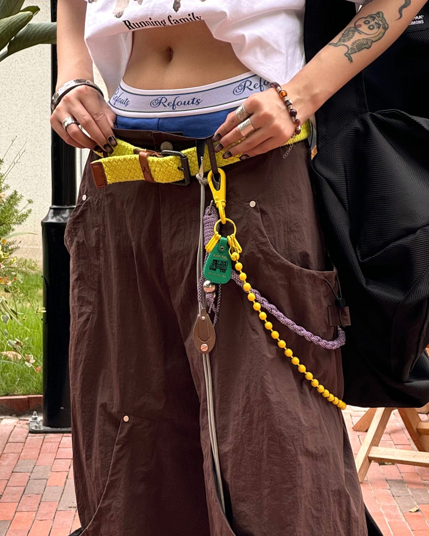 The Scar Six-Pocket Draw-String Rivet Pants