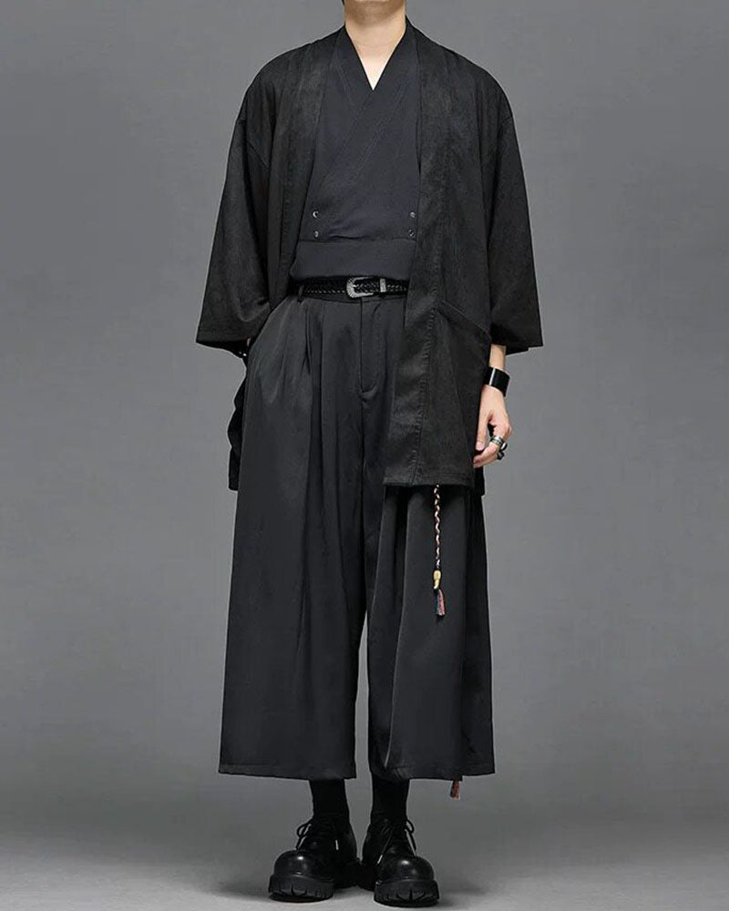 Modern Japanese Carved Alloy Genuine Leather Belt