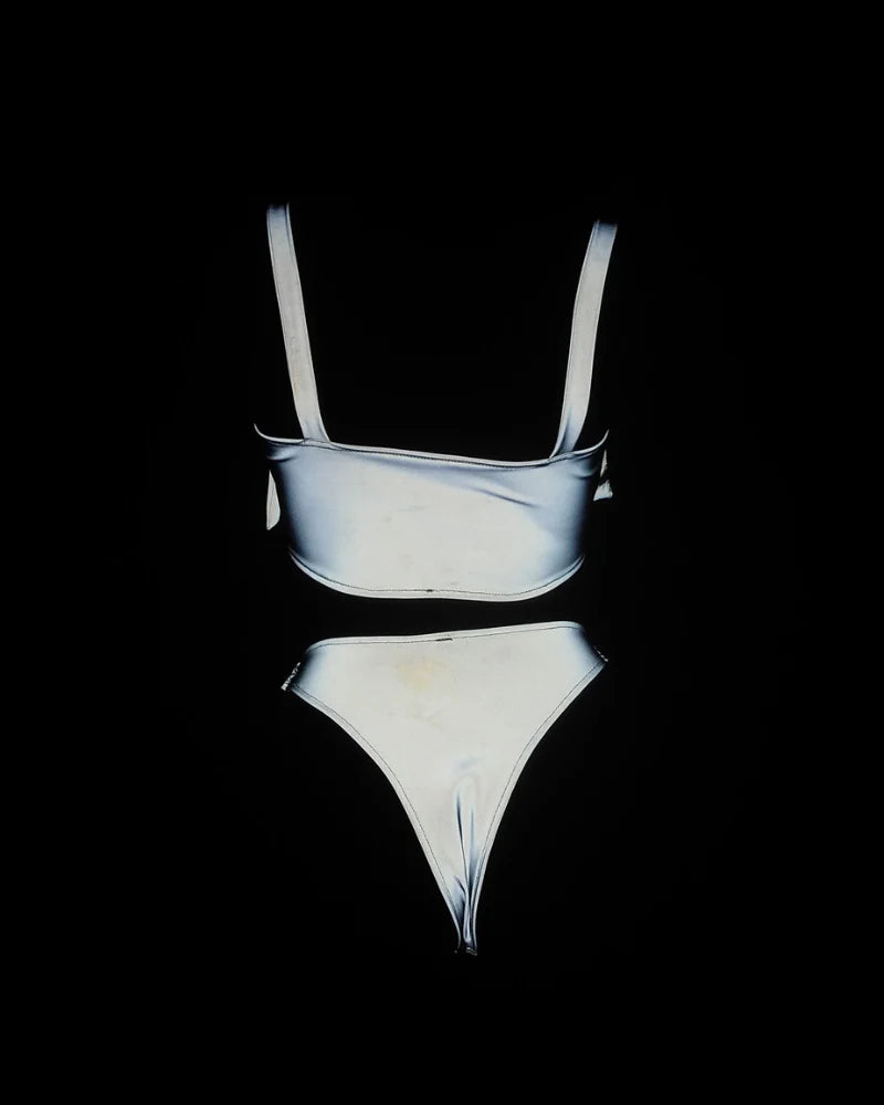 Reflective Rave Clothing Shiny Bikini Set