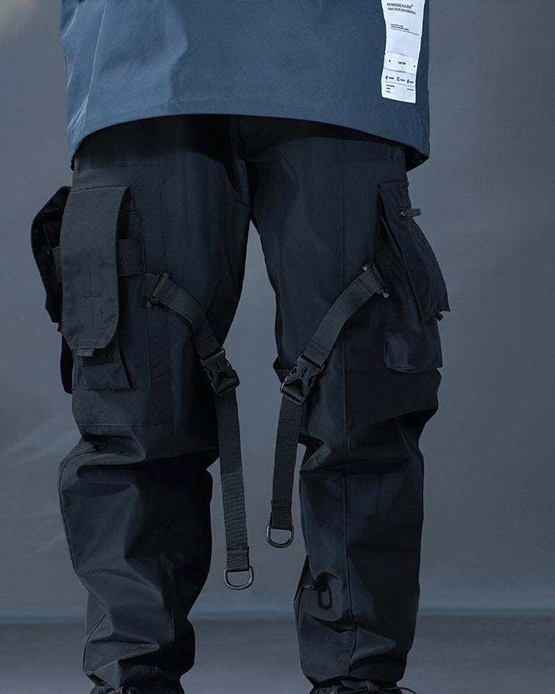 Dual-Mode Hard-Shell Urban Techwear Jogger Pants
