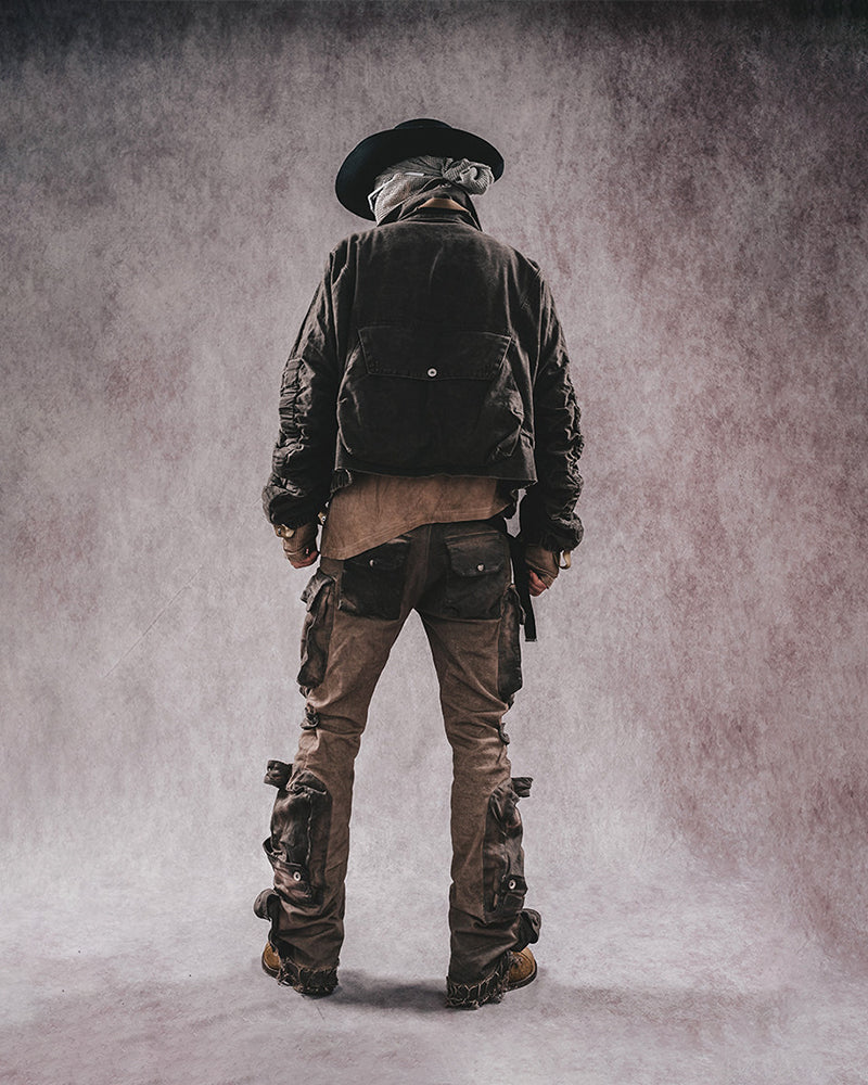 Post-Apocalyptic Multi-Pocket Utility Bomber Jacket