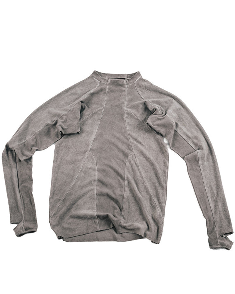 Post-Apocalyptic Asymmetric Panelled Compression Long-Sleeve Tee