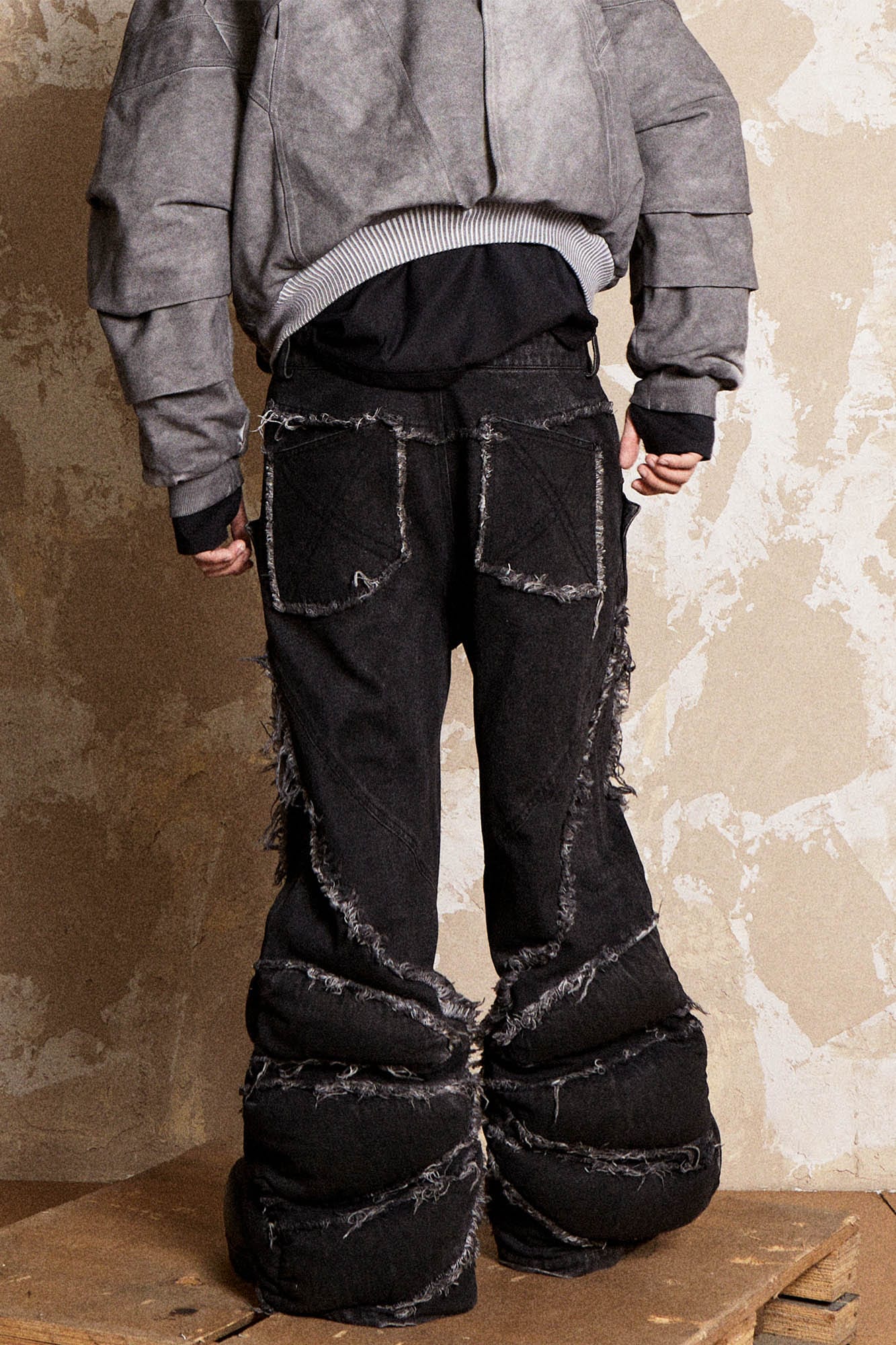 Mutation Dragon Claw Frayed Flared Jeans