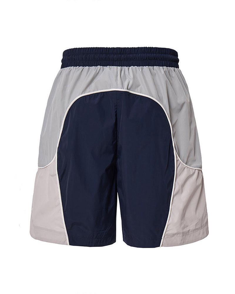 Color-Block Panel Track Shorts
