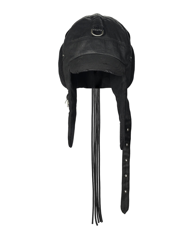 Wasteland Waxed Cotton Aviator Trapper Hat