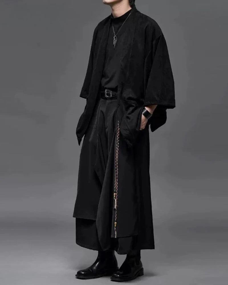 Modern Japanese Suede Kimino Jacket