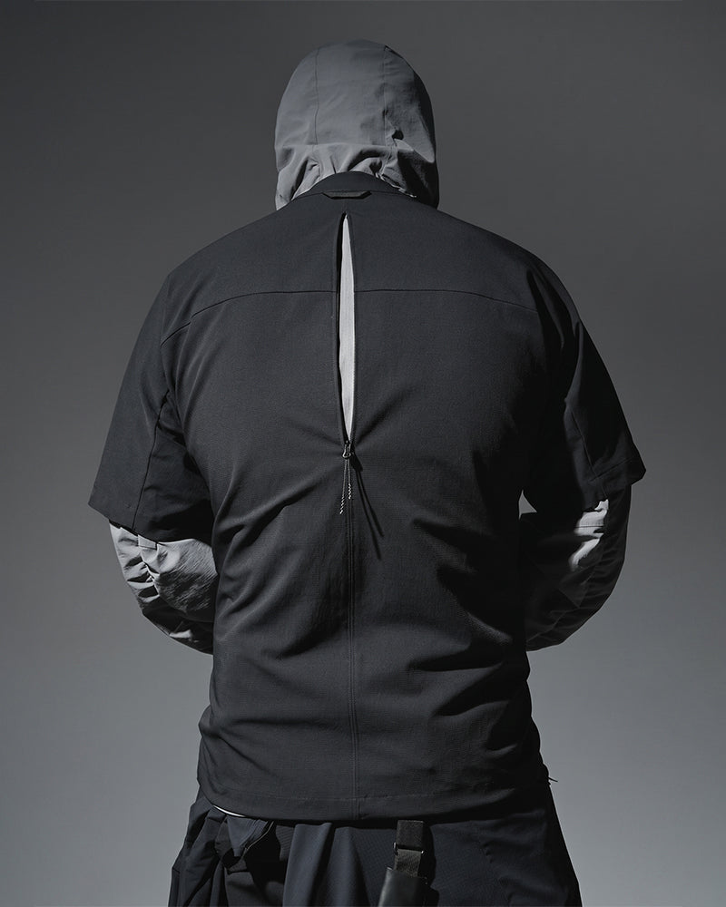 Magnetic Quick-Release Collar Zip Techwear Short-Sleeve Jacket