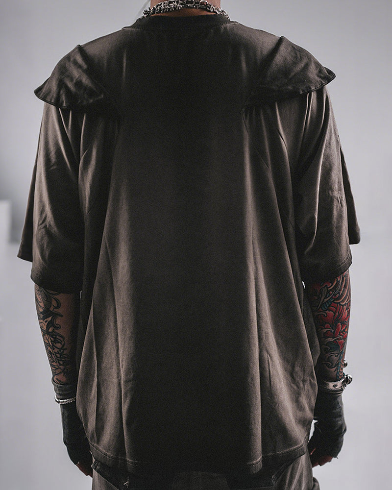 Post-Apocalyptic Layered Draped T-Shirt