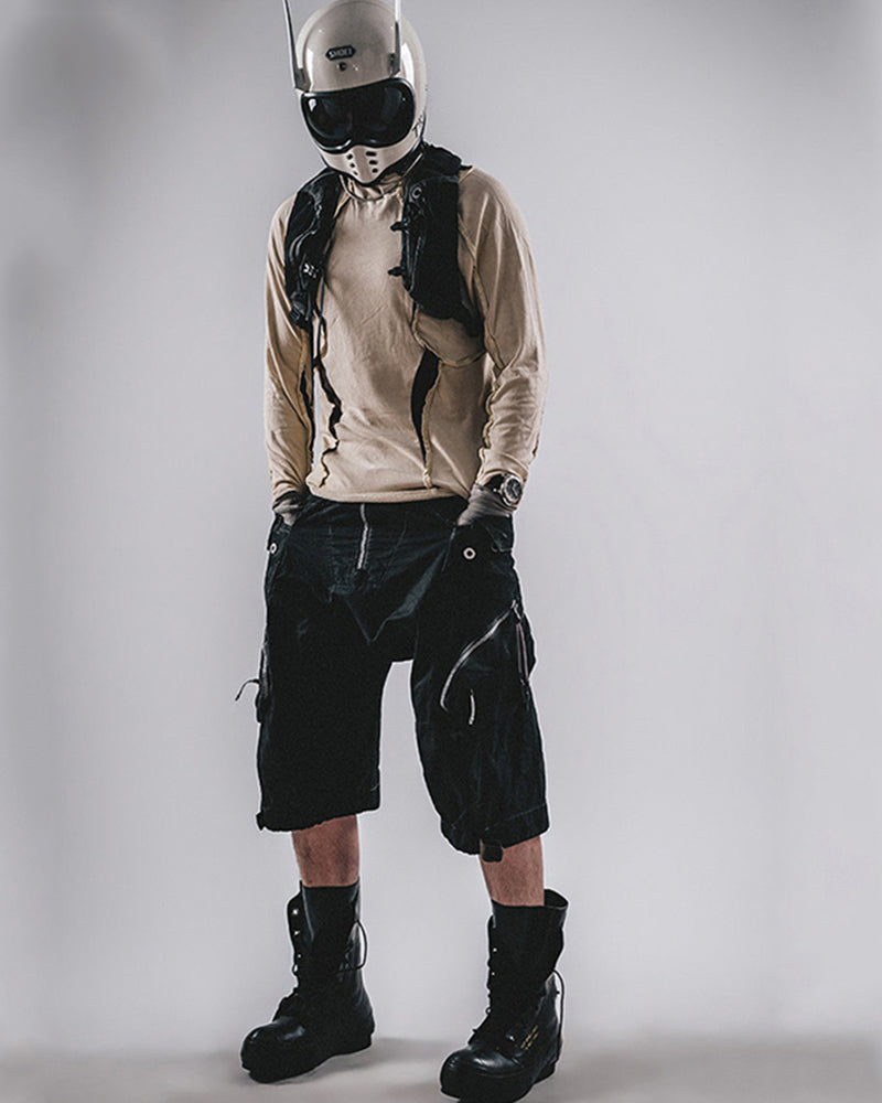 Post-Apocalyptic Wasteland Distressed Cargo Shorts